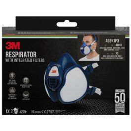 3M Demi-masque respiratoire 4279+, ABEK1P3, bleu/blanc