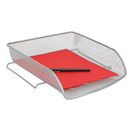 ALBA Corbeille à courrier "MESHFRA", A4, fil de métal, gris