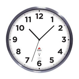 ALBA Horloge murale radiopilotée "HOREXTRARC" blanc / argent