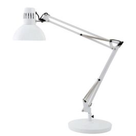 ALBA Lampe de bureau LED "ARCHI", pince/socle, blanc