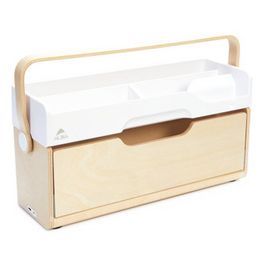 ALBA Module de rangement portable ERGOBOX, hêtre/blanc