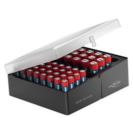 ANSMANN Boîte de rangement pour piles, pour 52 piles, garni