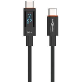 ANSMANN Câble données & charge avec écran, anthracite, 2,0 m