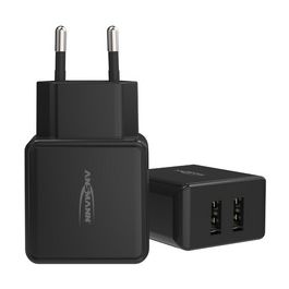 ANSMANN Chargeur USB Home Charger HC212, 2x port USB, noir