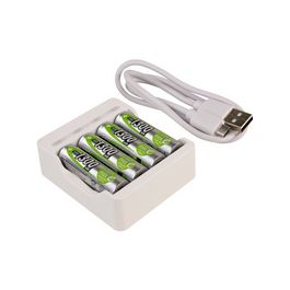 ANSMANN Chargeur de piles Basic IV, 4x piles AA 1.300 mAh