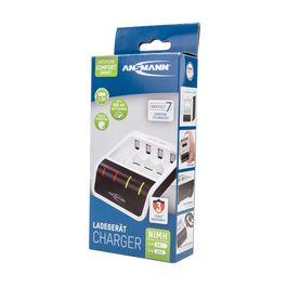 ANSMANN Chargeur rapide Comfort Smart, blanc/noir