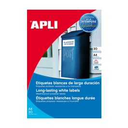 APLI Etiquette, résistant aux intempéries, 63,5 x 38,1 mm