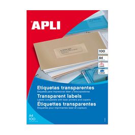 APLI Etiquettes translucides, 210 x 297 mm