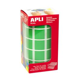 APLI Kids Gommette de couleur "carré", en rouleau, vert