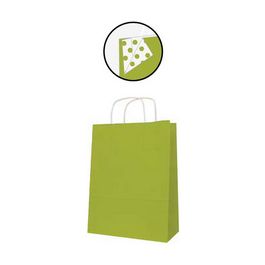 APLI Sac en papier, kraft, moyen, vert lime