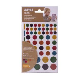 APLI kids Gommettes "Rond", kraft nature, en sachet