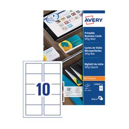 AVERY Cartes de visite Quick&Clean, 185 g/m2, blanc mat