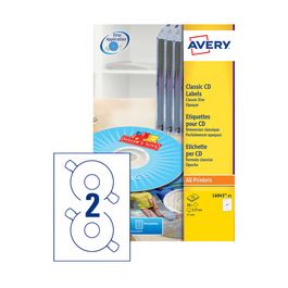 AVERY Etiquette CD Classique, diamètre: 117 mm, blanc