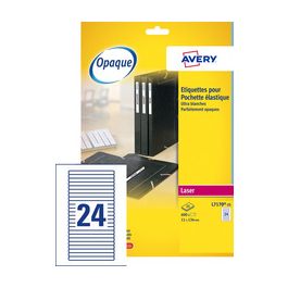 AVERY Etiquette de classement adhésive, 134 x 11 mm, blanc