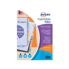 AVERY Intercalaires double pochette, 6 touches, PP