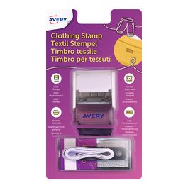AVERY Kit tampon textile, 3 lignes, blanc