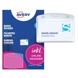 AVERY Pochette badge, 90 x 60 mm, transparent