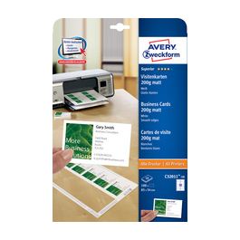 AVERY Zweckform Carte de visite Quick & Clean, blanc