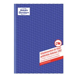 AVERY Zweckform Erlaubnisschein f. feuergefährliche Arbeiten