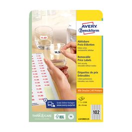 AVERY Zweckform Etiquette prix Stick+Lift, 26 x 16 mm, blanc