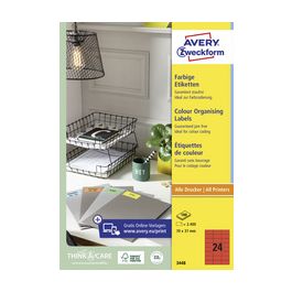 AVERY Zweckform Etiquette universelle, 105 x 37 mm, jaune