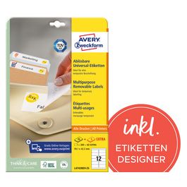 AVERY Zweckform Etiquette universelle, 99,1 x 42,3 mm, blanc