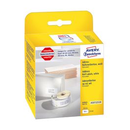 AVERY Zweckform Etiquettes en rouleau, 89 x 28 mm, blanc