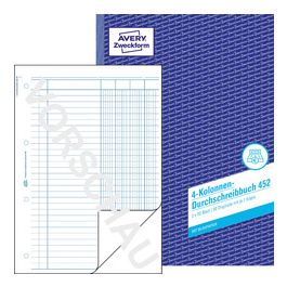 AVERY Zweckform Formularbuch "4 Kolonnen-Durchschreibbuch"