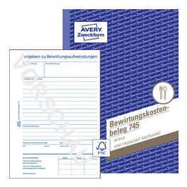 AVERY Zweckform Formularbuch "Bewirtungskosten-Beleg", A5