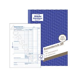 AVERY Zweckform Formularbuch "Kassenbericht Bestand", A5