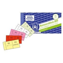 AVERY Zweckform Nummernblock 1 - 1000, 105 x 53 mm, grün