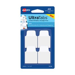 AVERY Zweckform Onglet adhésif UltraTabs blanc