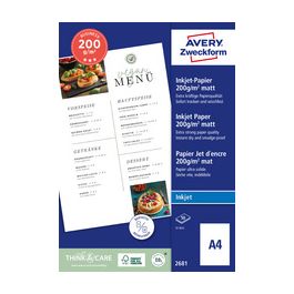 AVERY Zweckform Papier jet d'encre BUSINESS, A4, 200 g/m2