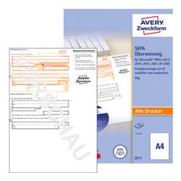 AVERY Zweckform Vordruck "SEPA-Standardüberweisung", DIN A4