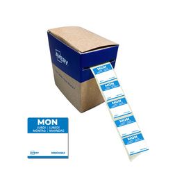 AVERY Étiquette jour MON, 25 x 25 mm, bleu