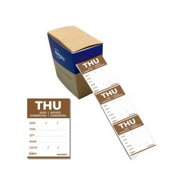 AVERY Étiquette jour THU, 40 x 56 mm, marron