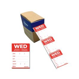 AVERY Étiquette jour WED, 40 x 56 mm, rouge