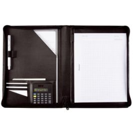 Alassio Conférencier "CATANA", A4, cuir nappa, noir