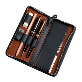 Alassio Etui pour 3 stylos, cuir, noir