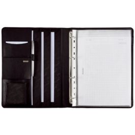 Alassio Serviette classeur "CREMONA II, A4, cuir nappa noir
