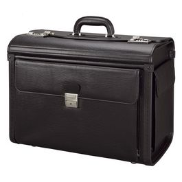 Alassio Valise pour pilotes "VICENZA", simili cuir, noir