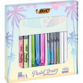 BIC Kit d'écriture "Pastel Dream Kit" avec carnet de notes