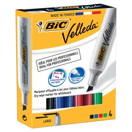 BIC Marqueur pour tableau blanc Velleda 1781, étui de 4