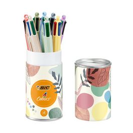 BIC Stylo à bille 4 Colours Mineral Tones, boîte de 8