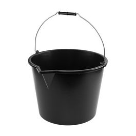 Bradas Seau avec bec verseur, 20 litres, PP, noir