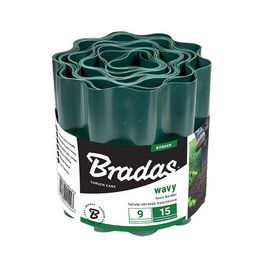 Bradas Bordure de gazon, hauteur 200 mm, longueur 9 m, vert
