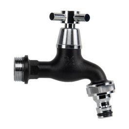 Bradas Robinet 3/4", boisseau sphérique, noir mat