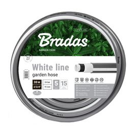 Bradas Tuyau d'arrosage WHITE LINE, 3/4", argent/blanc, 20 m