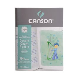 CANSON Cahier poésie et chant, 120 g/m2, 170 x 220 mm