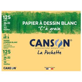 CANSON Papier à dessin "C" à grain, A3, 224 g/m2